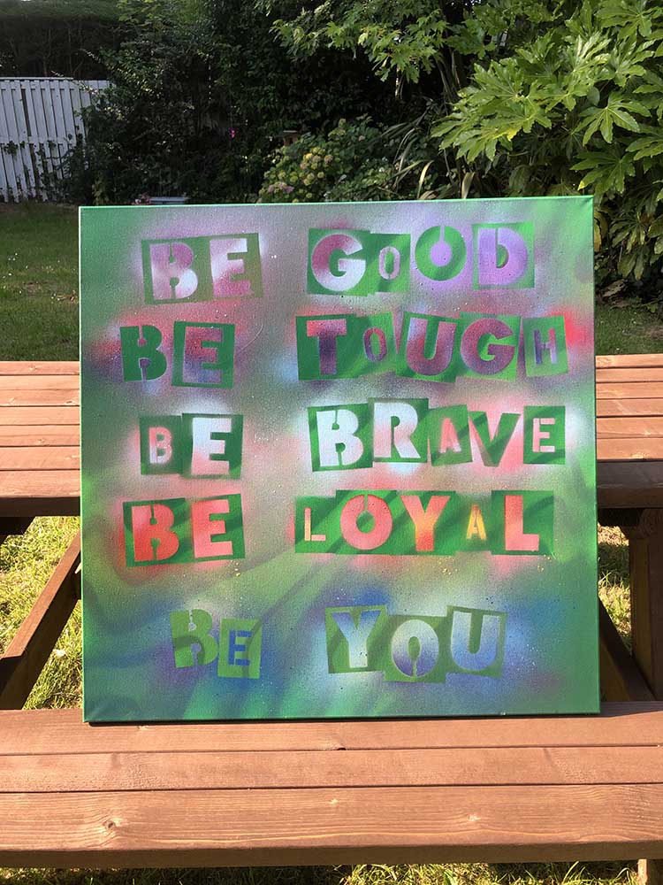 large canvas painted for young peoples group games room